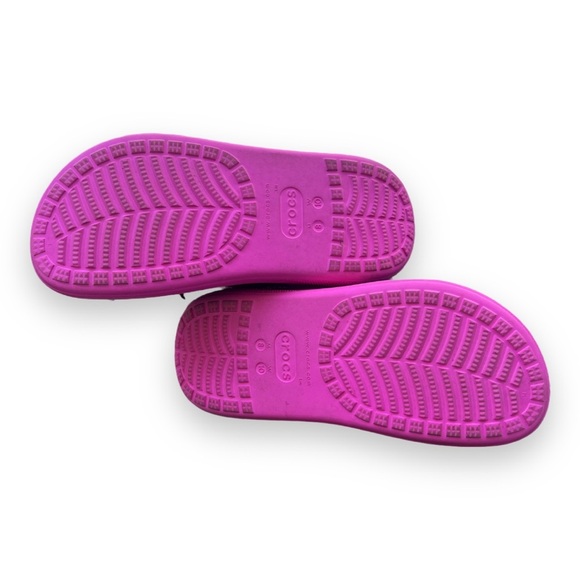 Size 10 Pink and Black Barbie x Croc Platforms - Picture 3 of 4